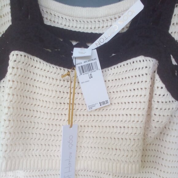 🎀House of Harlow 1960 2PC Crocheted Crop Top & Maxi Skirt Size: L NWT - Picture 9 of 10